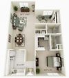 1 bed, 1 bath plus den